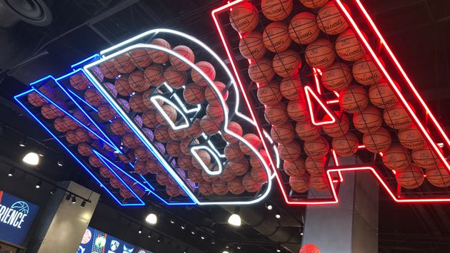 NBA display at Disney Springs' NBA Experience