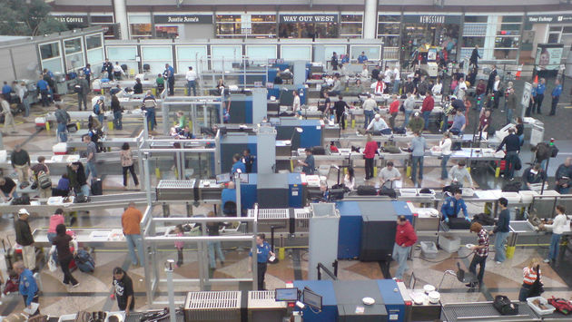 TSA checkpoint at Denver International Airport