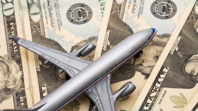 Plane model on money