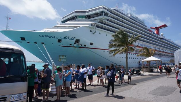 Carnival Sunrise cruise ship in Bermuda