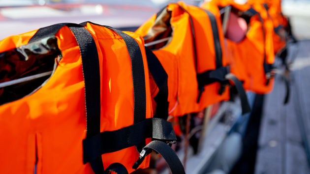 life jackets, railings, safety, cruises, muster drills, rescue, equipment, floatation