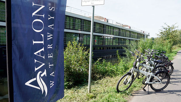 The fleet of bicycles available on Avalon Waterways' Avalon Visionary
