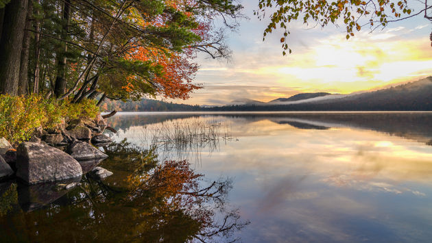 Raquette Lake Fall Sunrise, Adirondacks