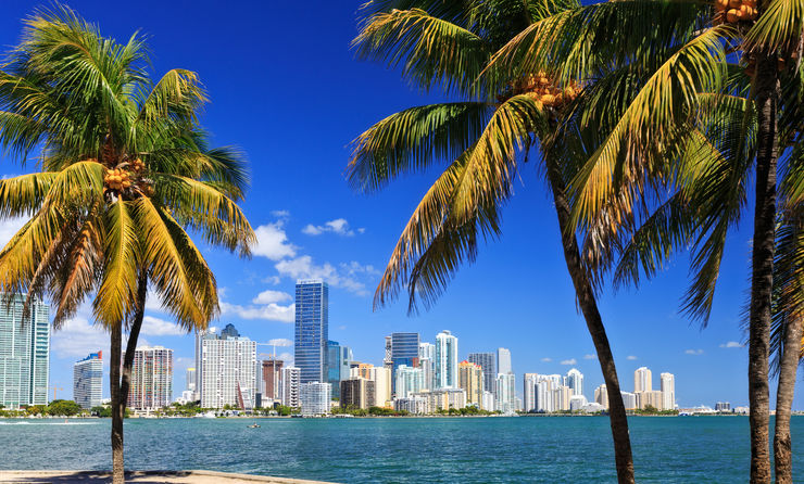 Skyline in Miami, Florida.