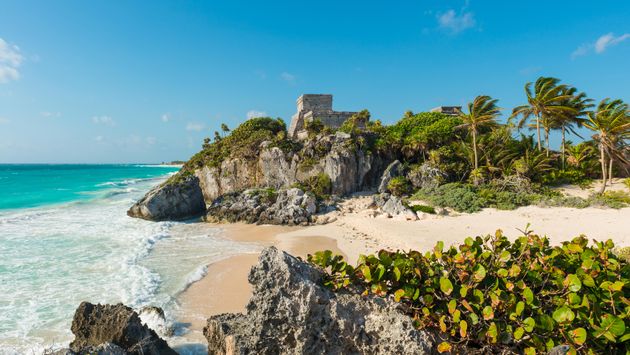 The beach and ruins of the Maya civilization in Tulum