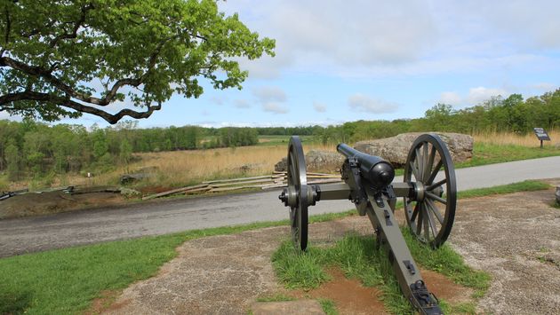 Canon at Devil's Den at Gettysburg National Military Park