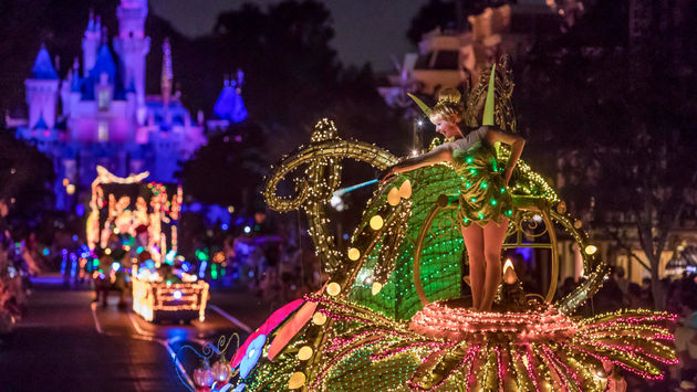 Disneyland, Main Street, electrical, parade, Tinkerbell, castle