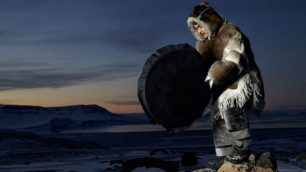 Inuit Drum Dancer in Arctic Bay, Nunavut. (Photo courtesy of Clare Kines, Nunavut Tourism)