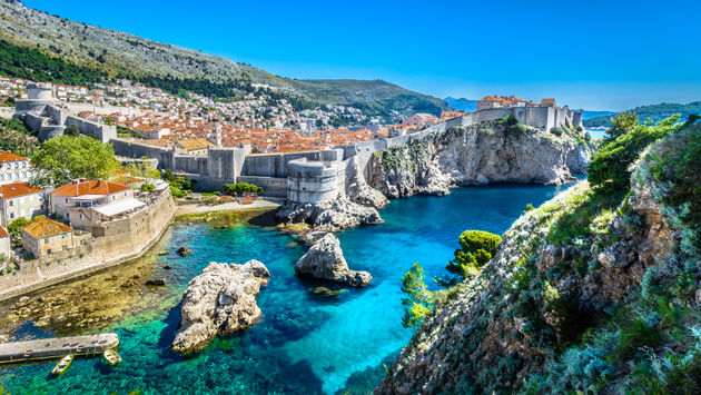 The Croatian city of Dubrovnik on the Adriatic coast