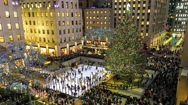 Winter in Rockefeller Center, New York City