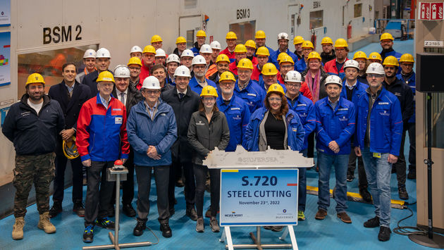 Silversea Cruises Silver Ray steel-cutting ceremony
