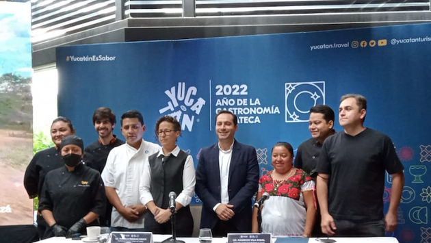El gobernador de Yucatán, Mauricio Vila, y la titular de Fomento Turístico de la entidad, Michelle Fridman, anunciaron la campaña 365 Sabores en Yucatán. (Photo: TravelPulse.mx).