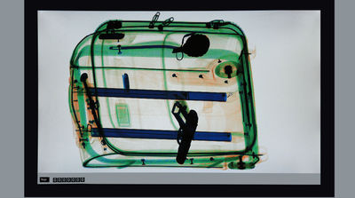 X-ray of a suitcase at the airport