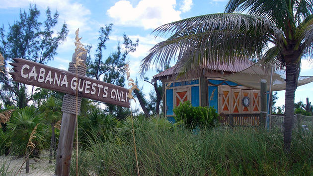Castaway Cay private cabana, Disney Cruise Line