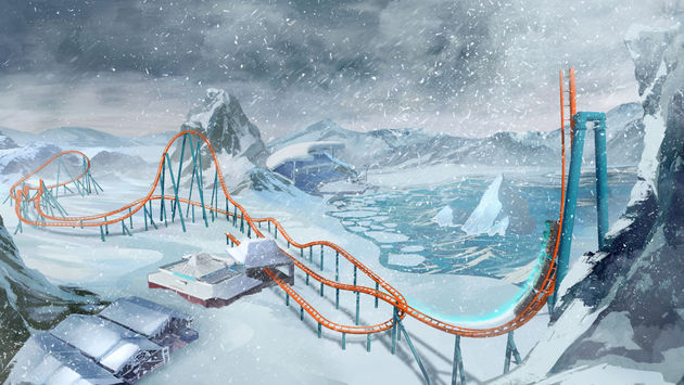 SeaWorld Orlando's Ice Breaker roller coaster