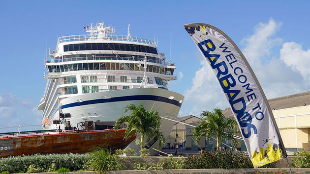 Viking Ocean Cruises' Viking Star docked in Barbados