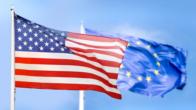 Europe and USA flag