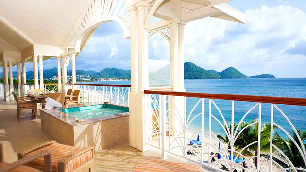 PHOTO: Resort Balcony St. Lucia (photo via Elegant Hotels)