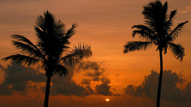 Sunrise over Miami's Biscayne Bay
