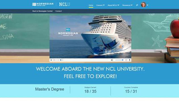 New Norwegian Cruise Line University website