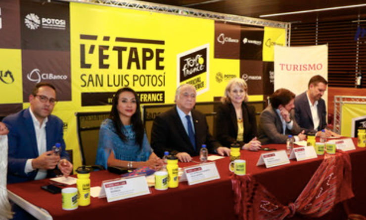 El Secretario de Turismo, Miguel Torruco y Patricia E. Véliz, Secretaria de Turismo de San Luis Potosí (izq.), presentaron los eventos a celebrarse en la entidad. (Photo via: Sectur).