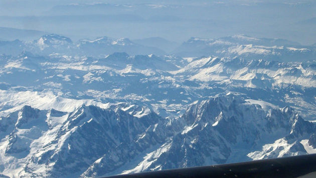 Swiss Alps from above