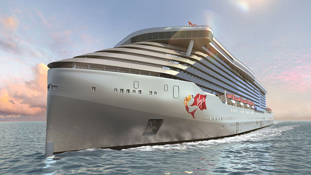 Rendering of Virgin Voyages' first Lady Ship
