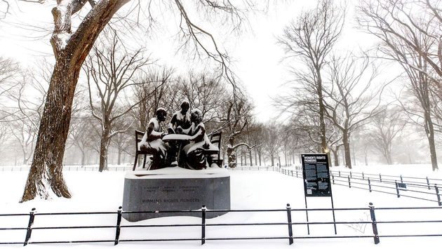 The Women’s Rights Pioneers Monument in Central Park