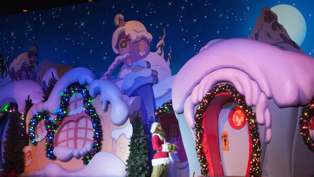 The 'Grinchmas Who-Lindsay Spectacular' show, part of Universal Orlando's holiday celebration