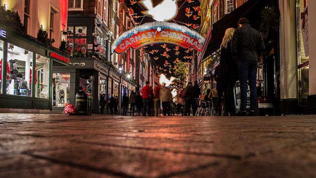 The holiday season on Carnaby Street in London