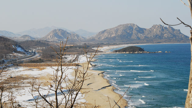 Looking into North Korea from the East Coast of South Korea