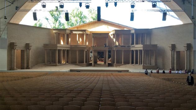 The Passion Play Theatre in Oberammergau, Germany.