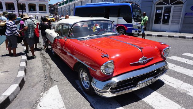 Classic car in Santiago de Cuba, Cuba