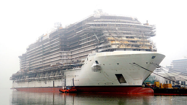 MSC Cruises, MSC Seaside, Fincantieri shipyard, Monfalcone, Italy