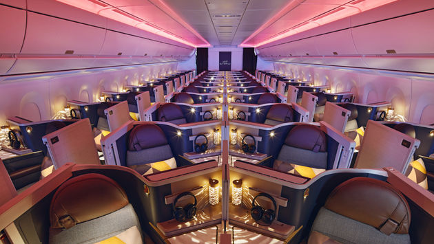 Etihad A350 Business Class Cabin