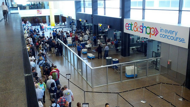 TSA checkpoint Sea-Tac Airport