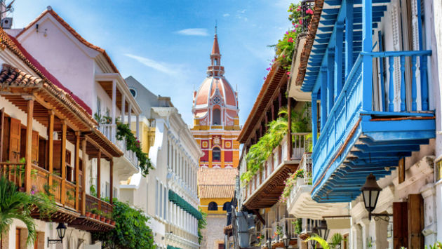 Cartagena de Indias, Colombia, is a city of historical heritage for its great cultural and architectural richness. (Photo via Charly Boillot/iStock/Getty Images Plus).
