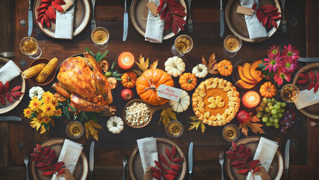 Thanksgiving celebration traditional dinner.
