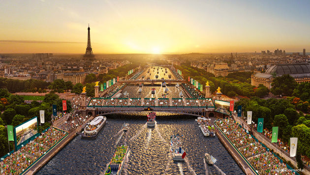 Olympic Games Paris 2024, Paris, Seine, Eiffel Tower, opening ceremony