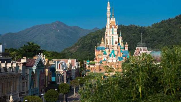 Hong Kong Disneyland's Castle of Magical Dreams.