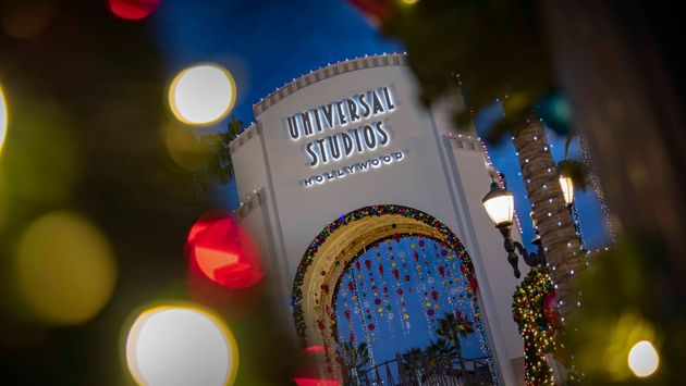 Universal Studios Hollywood's Christmas festivities.
