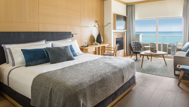 Guest room at Malibu Beach Inn, part of the Leading Hotels of the World portfolio