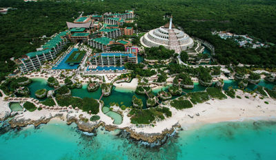 Hotel Xcaret Mexico, Aerial shot