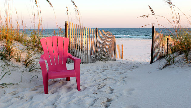 The pristine beaches of Gulf Shores, Alabama are situated alongside the Gulf of Mexico.