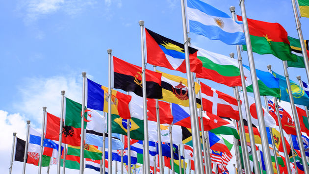 Flags from around the world.