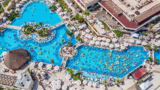 Resort pool at Moon Palace Cancun.