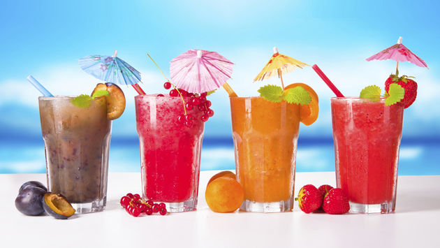 Umbrella tropical drinks