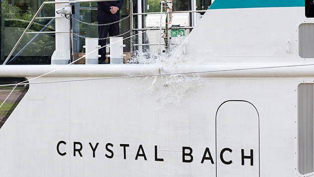 Crystal River Cruises christens new Crystal Bach riverboat in Rudesheim, Germany