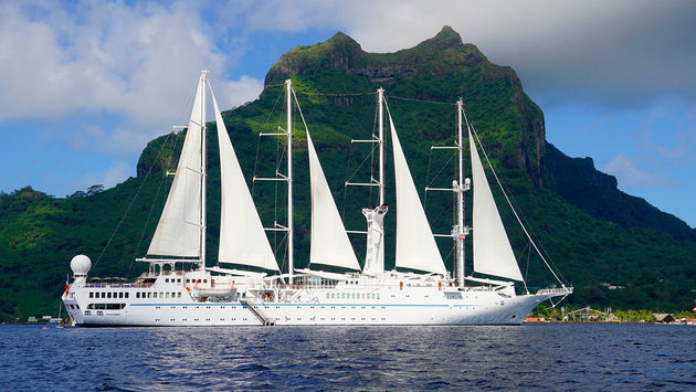 Windstar Cruises' Wind Spirit in Bora Bora, French Polynesia