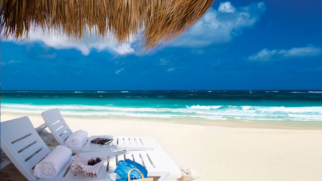The beach view at Hard Rock Hotel Cancun